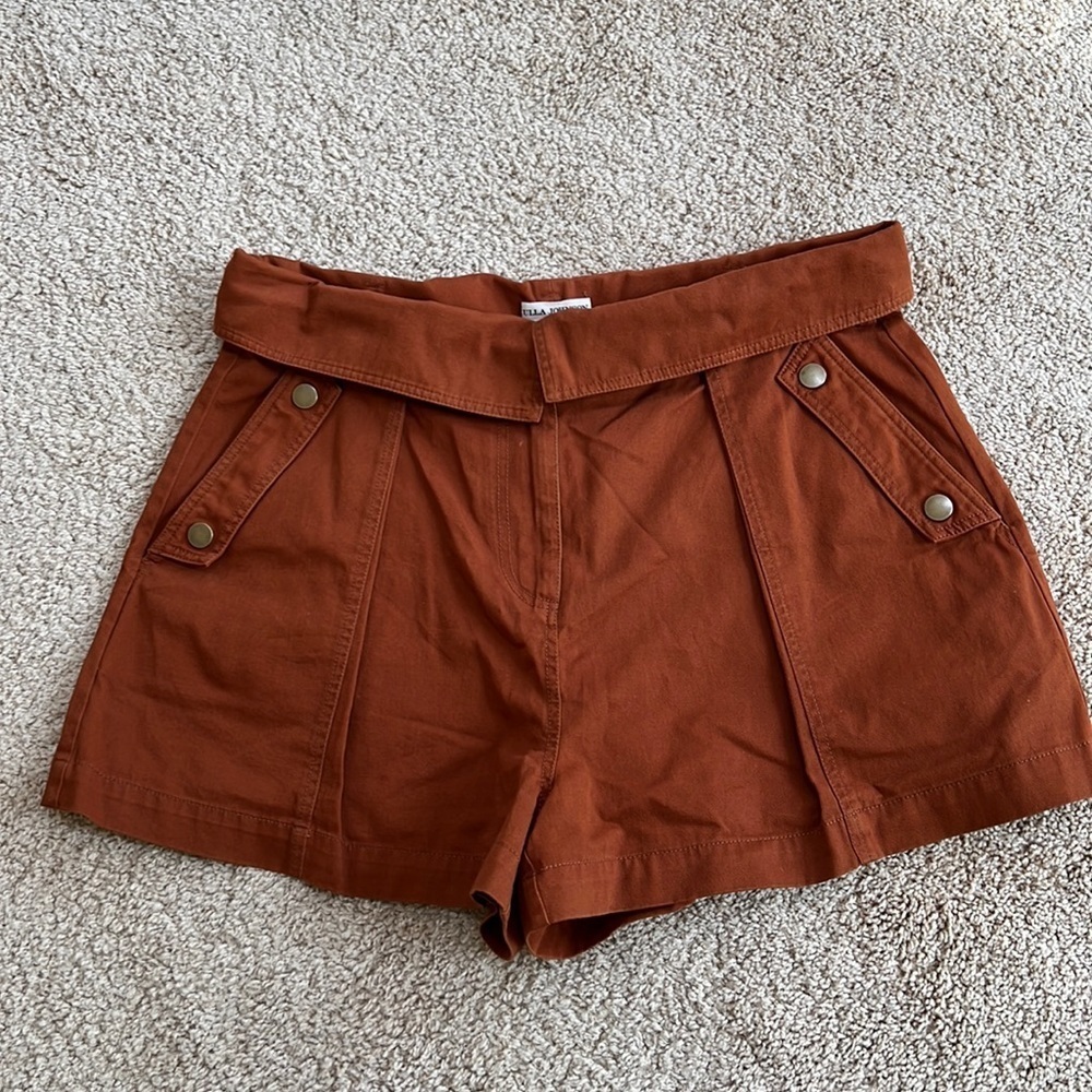 Ulla Johnson SZ 12, rust cotton shorts.